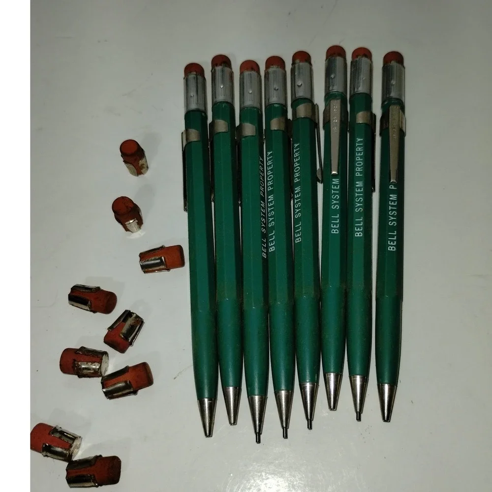Bell System Set of‎ 8 Mechanical Pencil Lot Vintage Drafting Tool Collectible